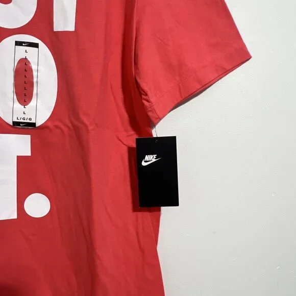Nike Tee Sportswear Just Do It. Logo Coral Men’s Large - Picture 4 of 9